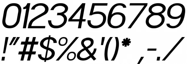 POE Sans Pro Italic Font OTHER CHARS