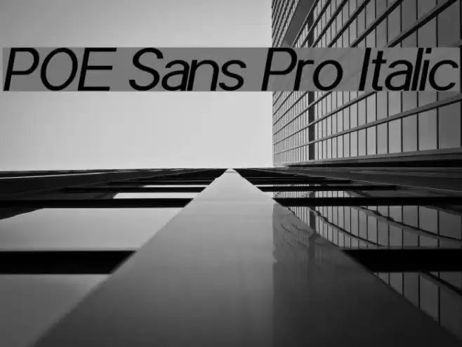 POE Sans Pro Italic Font examples