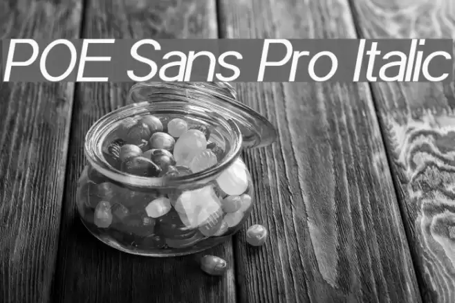 POE Sans Pro Italic Font examples