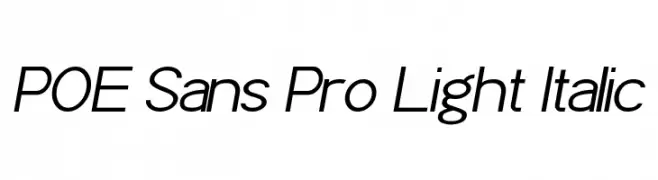 POE Sans Pro Light Italic  नि: शुल्क फ़ॉन्ट्स डाउनलोड