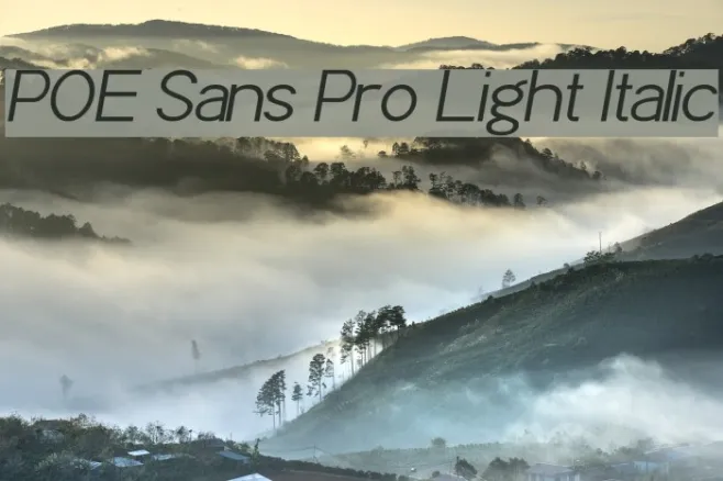 POE Sans Pro Light Italic Example 3