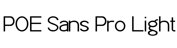 POE Sans Pro Light  font caratteri gratis