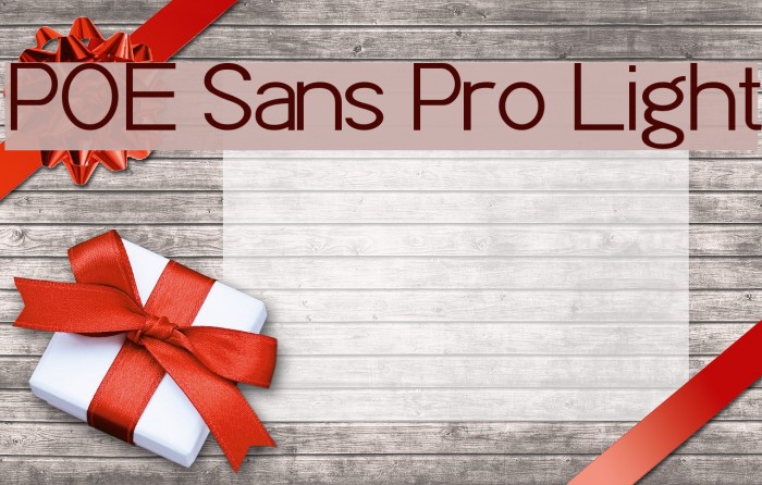 POE Sans Pro Light Font examples