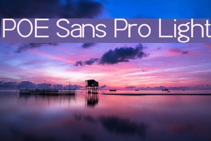 POE Sans Pro Light Font examples