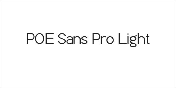 POE Sans Pro Light Logo