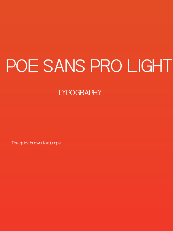 POE Sans Pro Light Poster