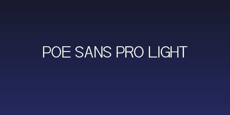 POE Sans Pro Light Social Header