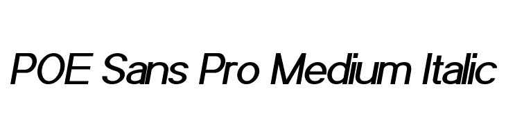 POE Sans Pro Medium Italic  font caratteri gratis