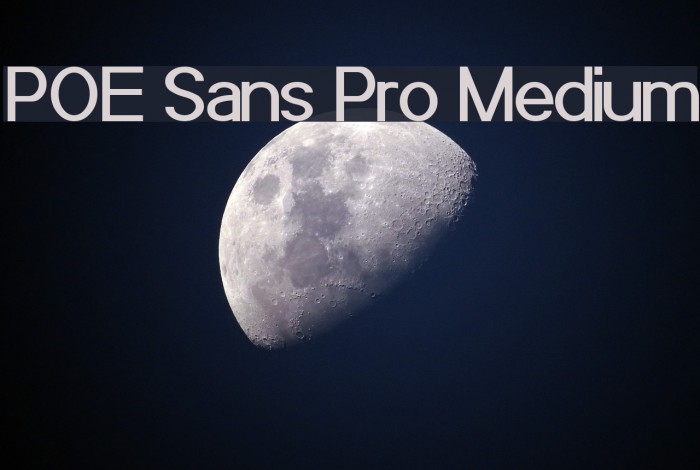 POE Sans Pro Medium Font examples