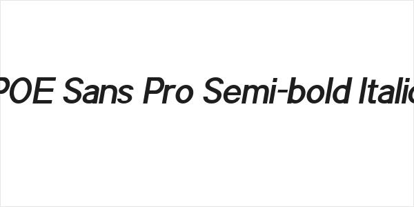 POE Sans Pro Semi-bold Italic Logo