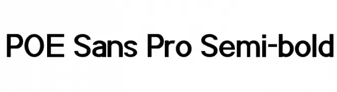 POE Sans Pro Semi-bold  Скачать бесплатные шрифты