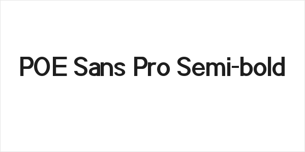 POE Sans Pro Semi-bold Logo