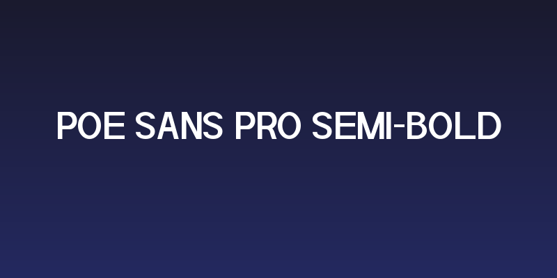 POE Sans Pro Semi-bold Social Header