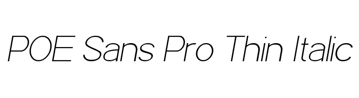 POE Sans Pro Thin Italic Font
