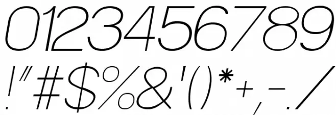 POE Sans Pro Thin Italic Font OTHER CHARS