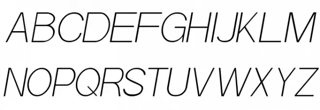 POE Sans Pro Thin Italic Caratteri MAIUSCOLE