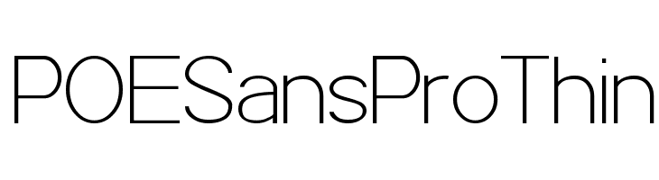 POE Sans Pro Thin Font