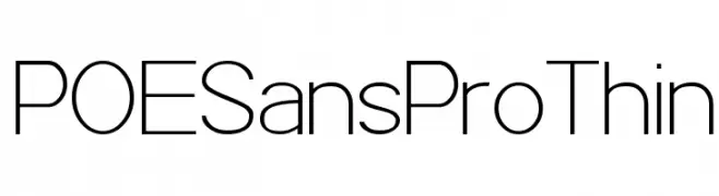 POE Sans Pro Thin  Frei Schriftart Herunterladen