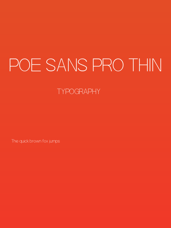POE Sans Pro Thin Poster