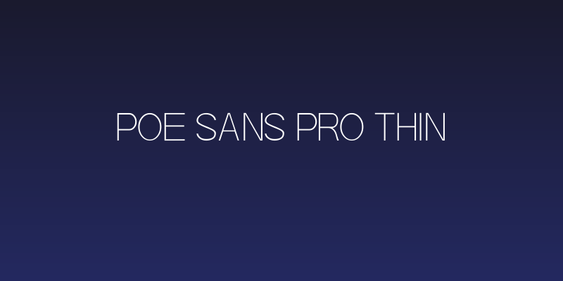 POE Sans Pro Thin Social Header