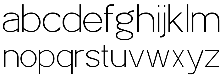 POE Sans Pro Thin Font LOWERCASE