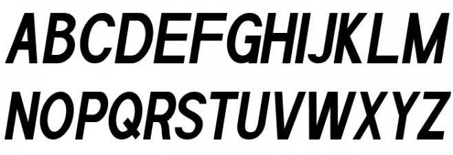 POE Sans Pro Ultra-Condensed Bold Italic Fonte MAIÚSCULAS
