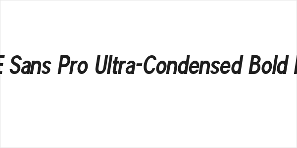 POE Sans Pro Ultra-Condensed Bold Italic Logo