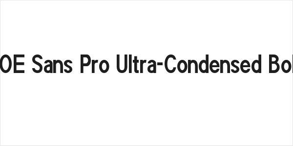 POE Sans Pro Ultra-Condensed Bold Logo