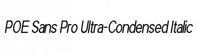 POE Sans Pro Ultra-Condensed Italic  تنزيل الخطوط