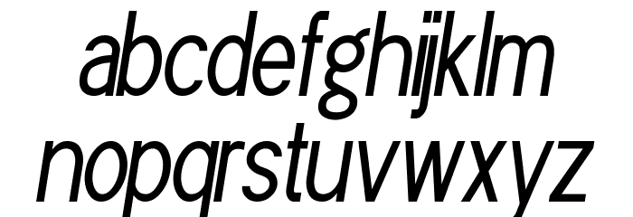 POE Sans Pro Ultra-Condensed Italic Font LOWERCASE