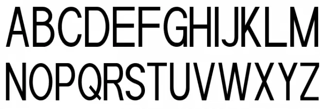 POE Sans Pro Ultra-Condensed 字体 大写