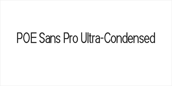 POE Sans Pro Ultra-Condensed Logo