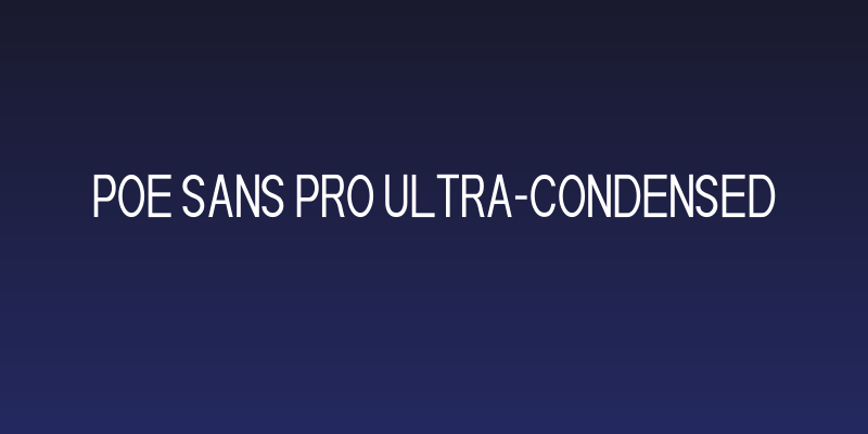 POE Sans Pro Ultra-Condensed Social Header