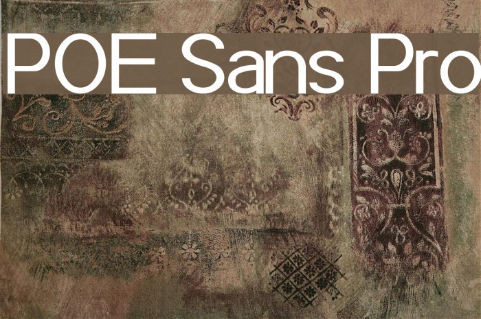 POE Sans Pro Font examples