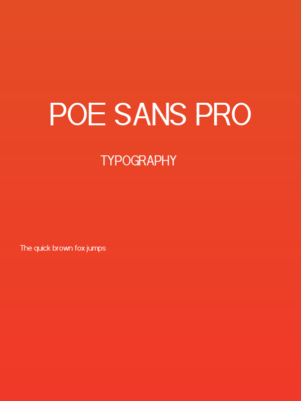 POE Sans Pro Poster