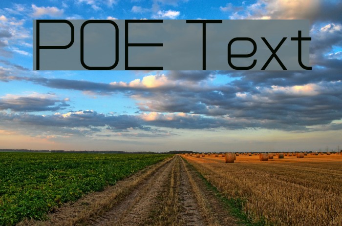 POE Text Font examples