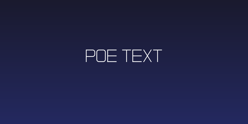 POE Text Social Header