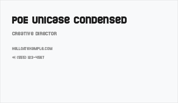 POE Unicase Condensed Business Card