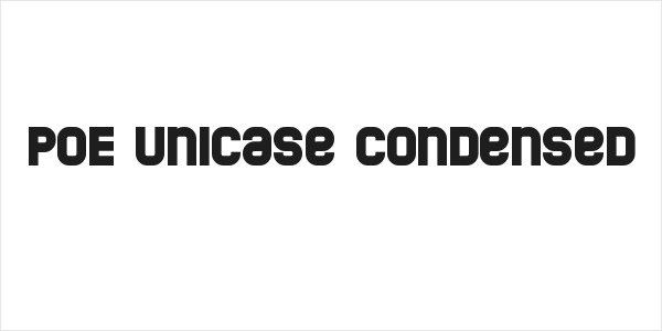 POE Unicase Condensed Logo