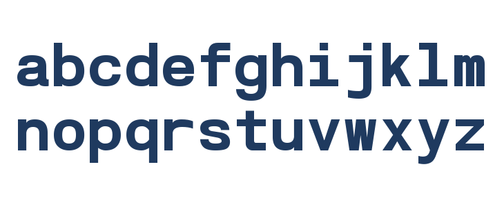 POE Vetica Monospace Bold Lowercase