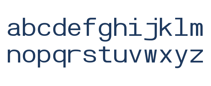 POE Vetica Monospace Lowercase