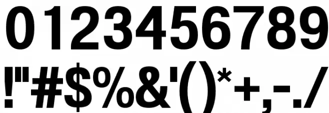 POE Vetica New Bold Font OTHER CHARS