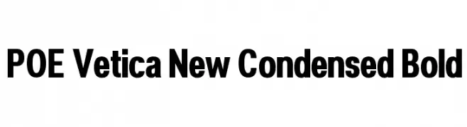 POE Vetica New Condensed Bold  font caratteri gratis