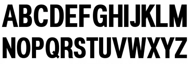 POE Vetica New Condensed Bold フォント 大文字