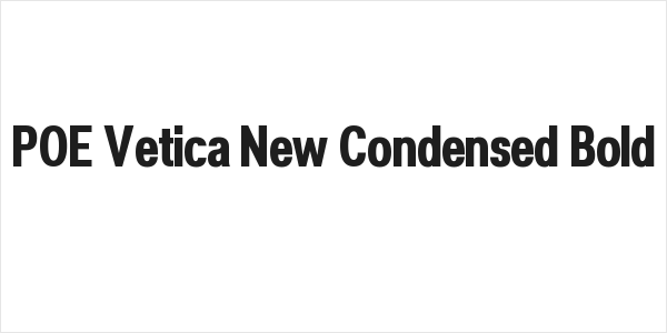 POE Vetica New Condensed Bold Logo