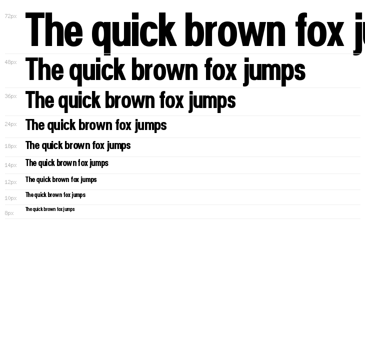 POE Vetica New Condensed Bold Waterfall