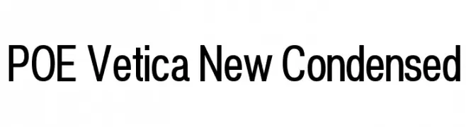 POE Vetica New Condensed  Free Fonts Download