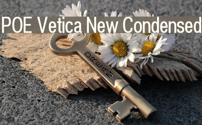 POE Vetica New Condensed Font examples