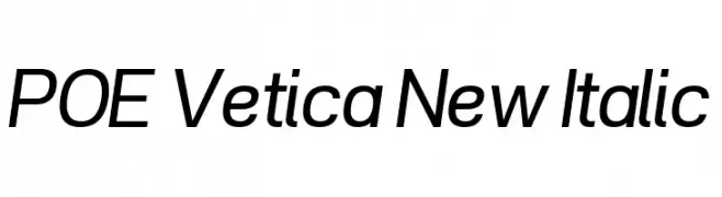 POE Vetica New Italic  font caratteri gratis