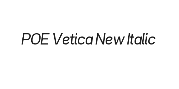 POE Vetica New Italic Logo